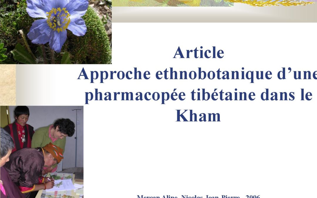 Article – Tibet – Plantes de la pharmacopée tibétaine Mercan Nicolas 2006